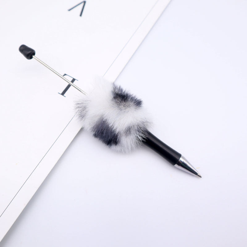 DIY leopard print fluffy pens