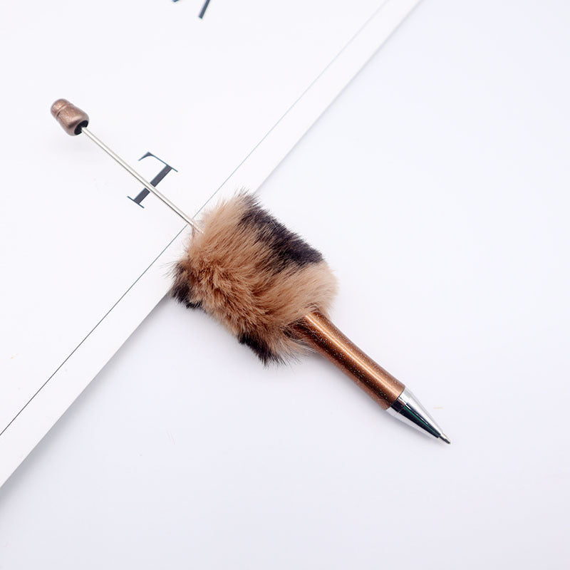DIY leopard print fluffy pens
