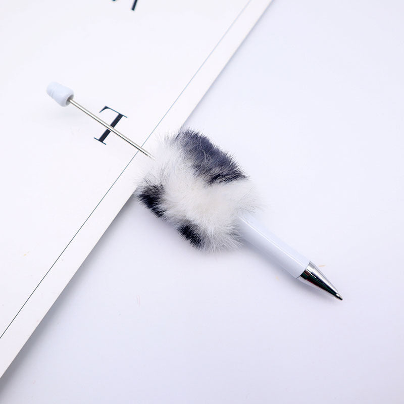 DIY leopard print fluffy pens