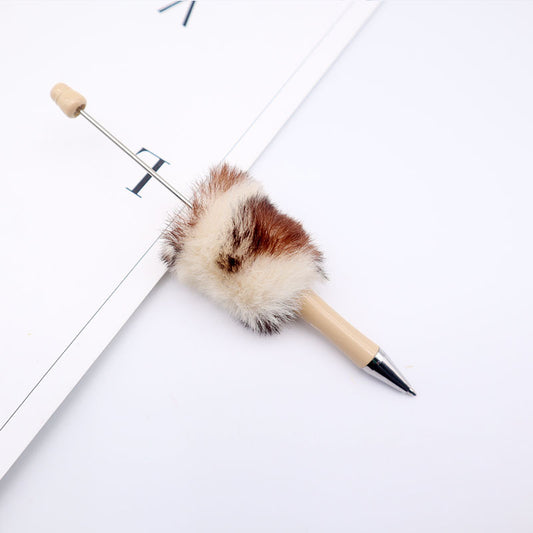 DIY leopard print fluffy pens